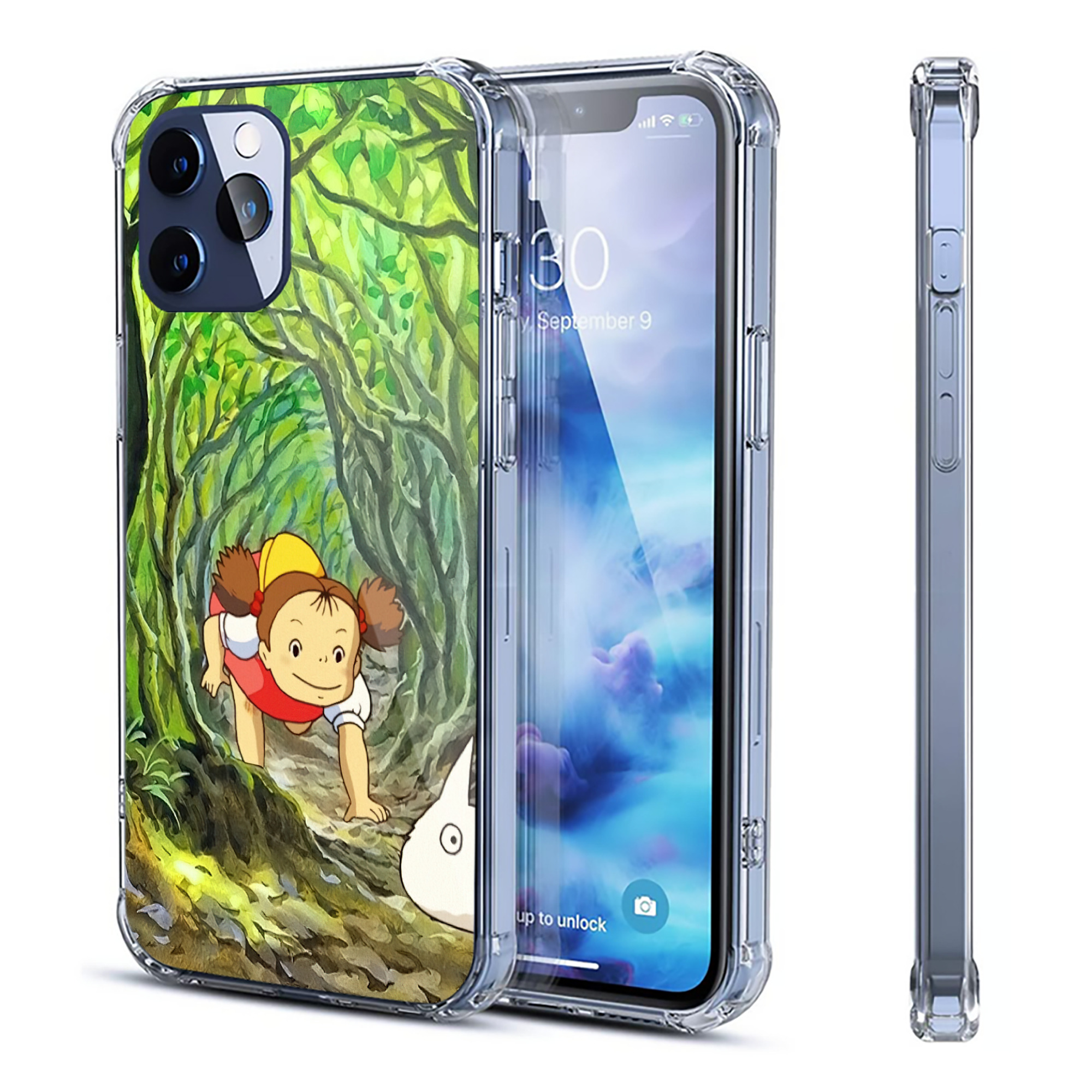（画像用） となりのトトロ 草壁メイ 草壁サツキ My Neighbor Totoro Satsuki Kusakabe Mei Kusakabe 【iPhone 12シリーズ対応】透明スマホケース（クリアソフトケース）